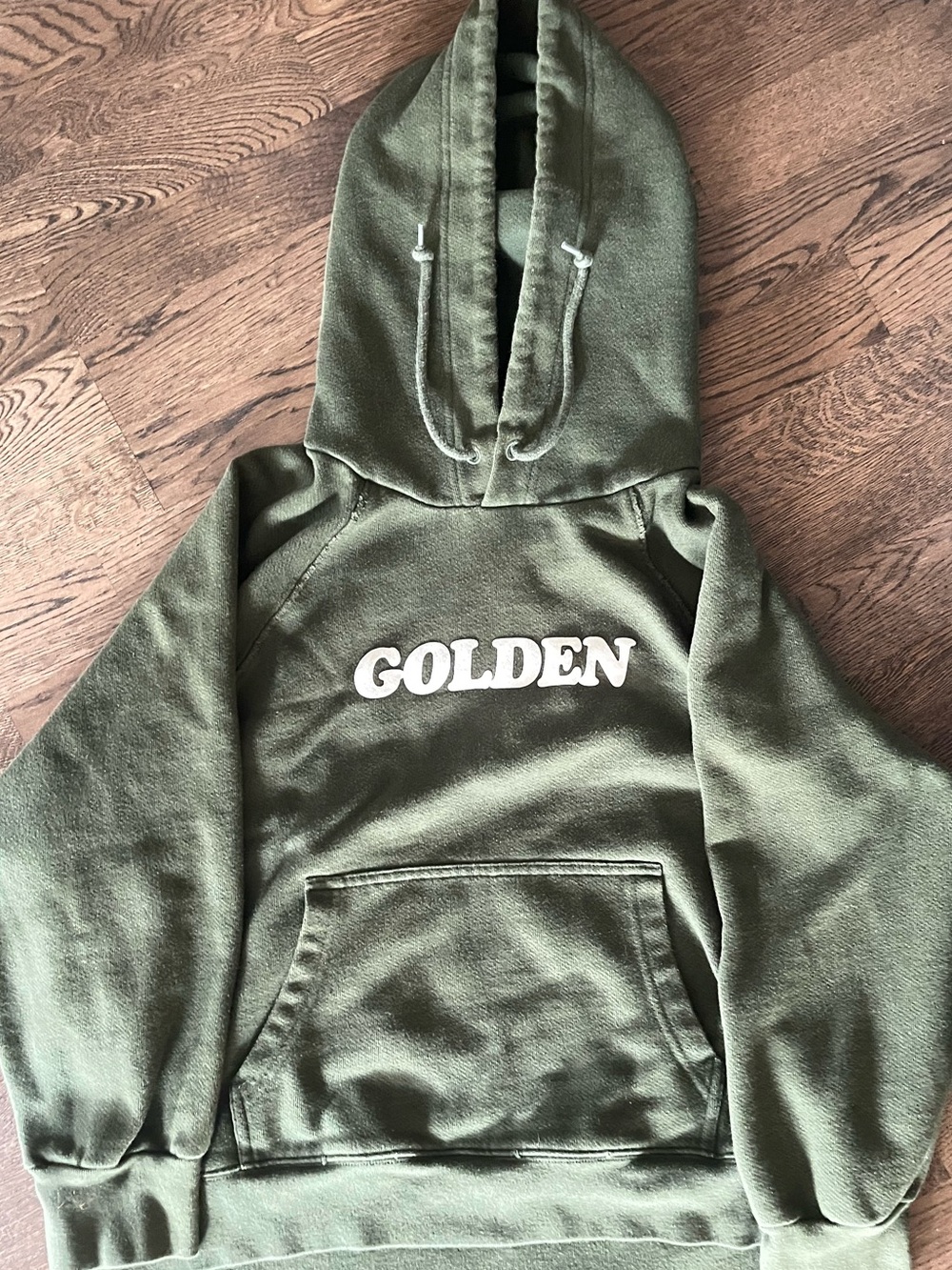 Golden by TNA | Green Hooded Popover Sweatshirt | size L